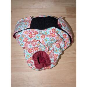 Cute Monkey Print Cotton Dog Diaper w/ Waterproof Inner Lining for Housebreaking